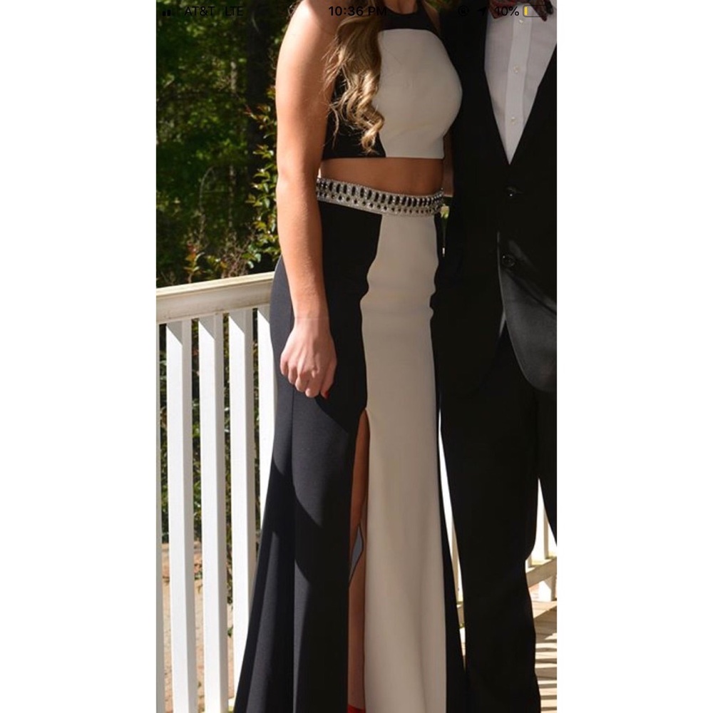 two piece prom dress